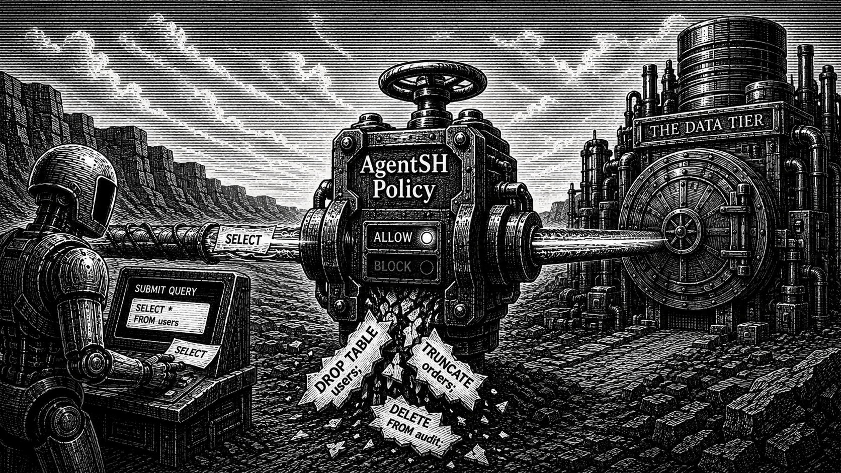 AgentSH: A Policy Boundary on the Database Wire